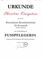 Fachausbildung Fußpflegerin Urkunde Fachausbildung Fußpflegerin
